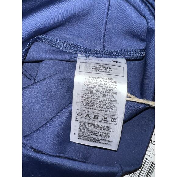 💙NEW Adidas Women’s 7/8 High Rise Tight Leggings Blue Logo Print Medium M NWT - Picture 6 of 10